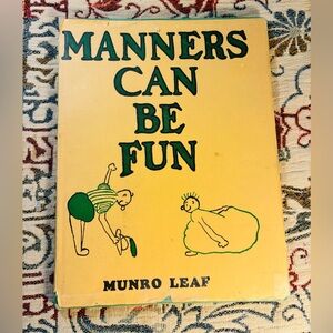 1936 Manners Can Be Fun Book by Munro Leaf